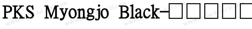 PKS Myongjo Black字体转换